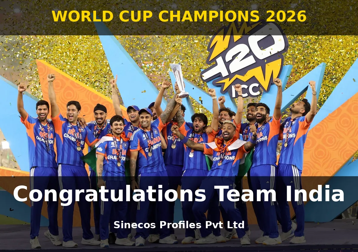 ๐ฎ๐ณ Congratulations Team India! ๐
Sinecos proudly congratulates the Indian Cricket Team