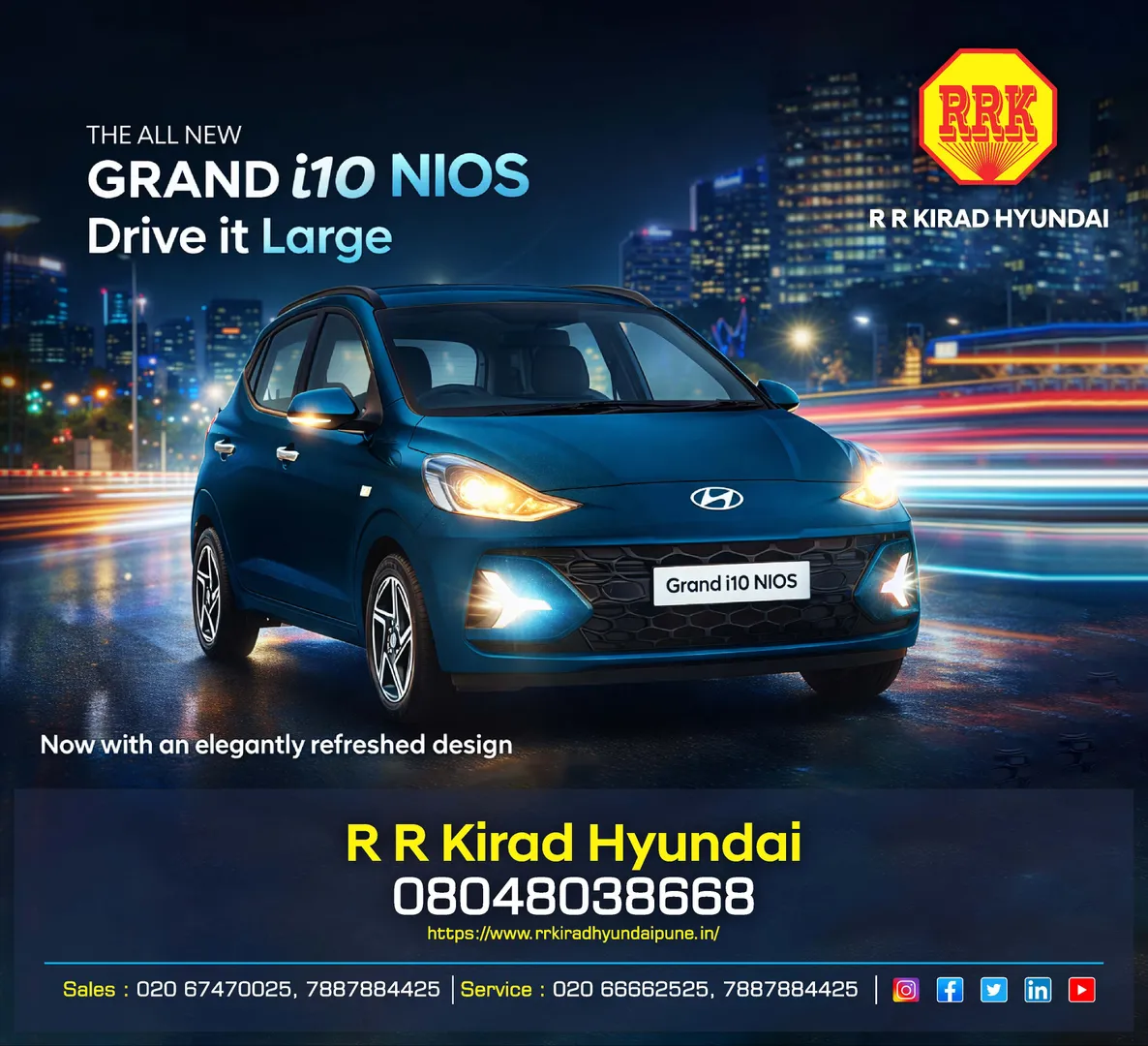 Hyundai Grand i10 Nios price starts at ₹5.55 Lakh and top model price goes upto ₹7.92 Lakh. Grand i1...