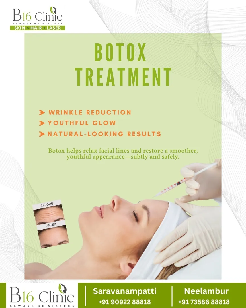 Botox Treatment for Wrinkle Reduction – B16 Clinic
Turn back the signs of aging with advanced Botox...