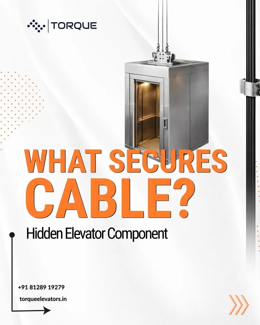 Answer: Traveling Cable Clamp
This component secures the traveling cable within the elevator shaft,...