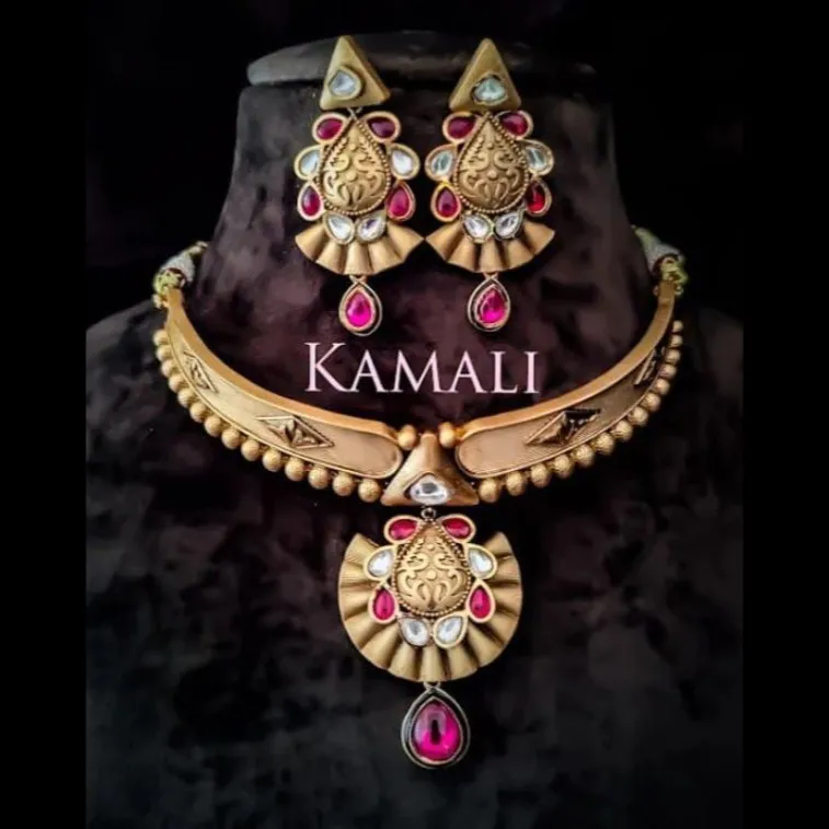 Kundan Jewellery Necklace set for Women
Exclusive Designer Collections
Adorned with Swarovski ston...