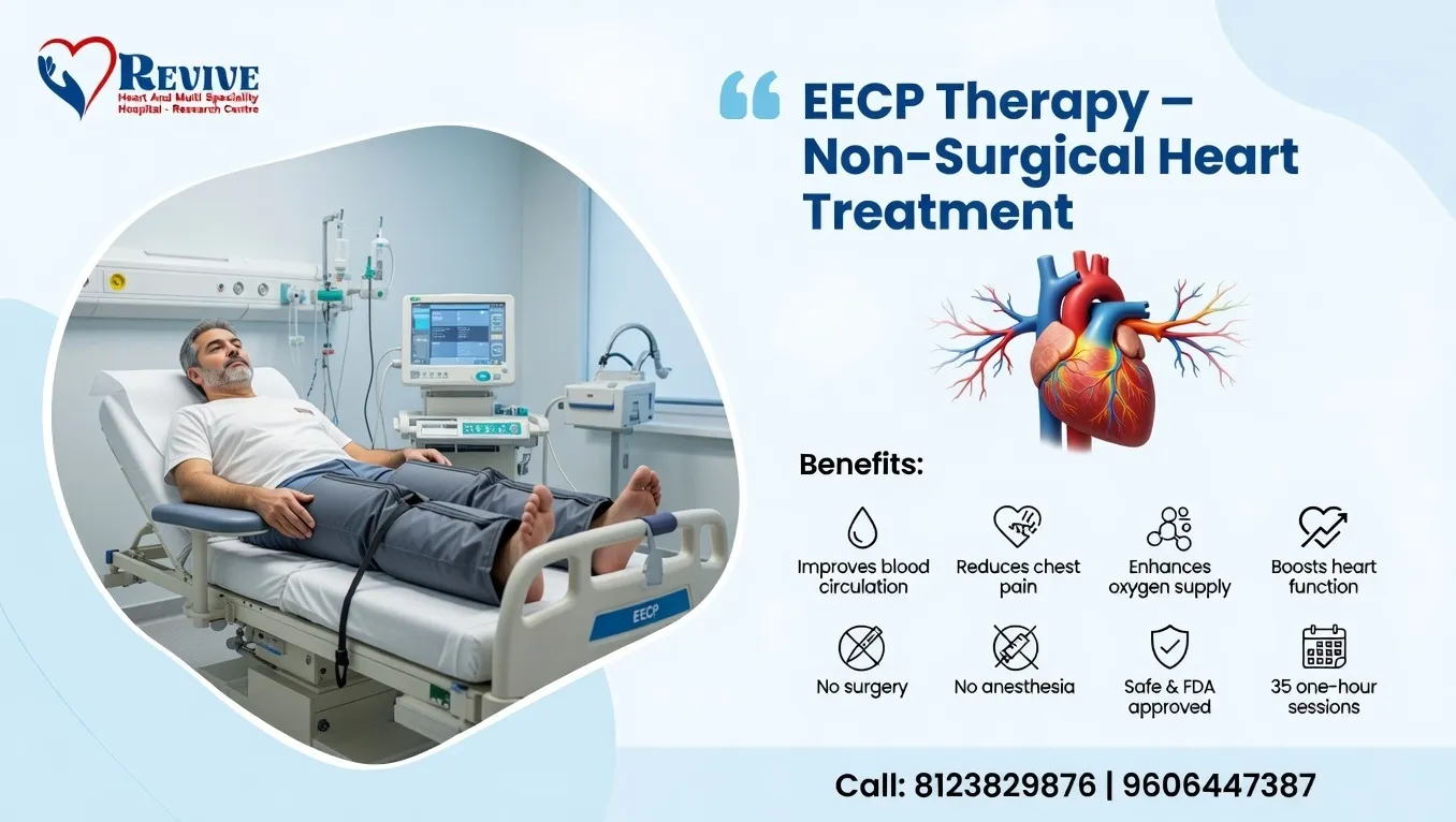 Best EECP Therapy for Heart Patients in Mysore | Non-Surgical Heart Treatment at Revive Hospital