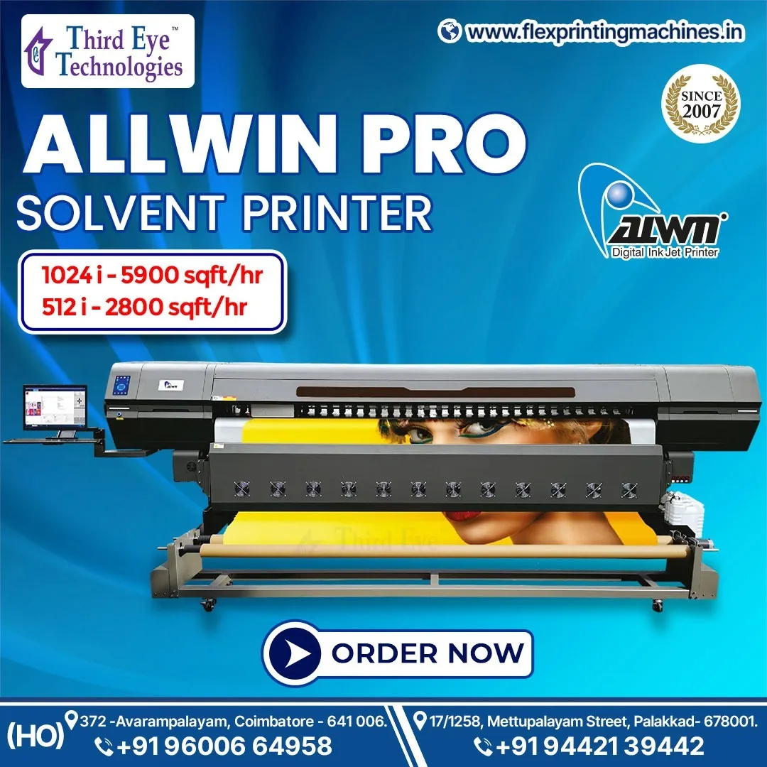 Allwin Pro Solvent printer Machine Supplier In Coimbatore