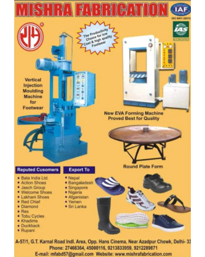 Footwear Machinery Manufacturer in Delhi NCR – Engineering for Long-Term Growth