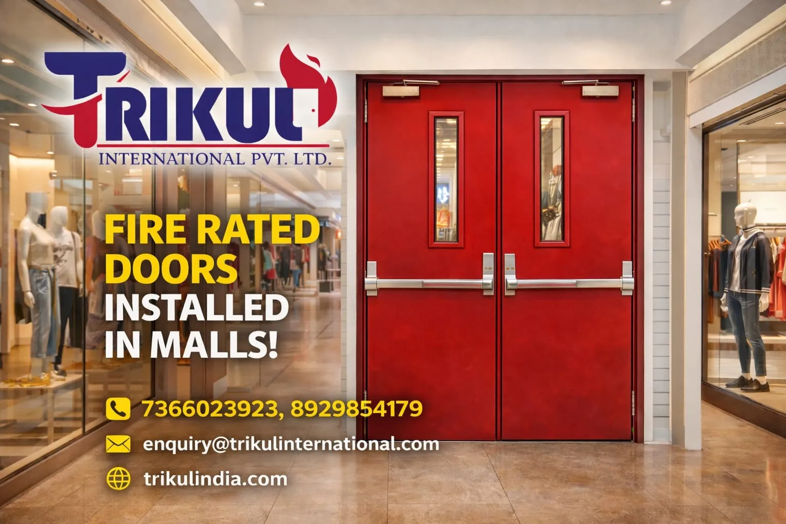 Fire Rated Doors Installed in Malls!!
