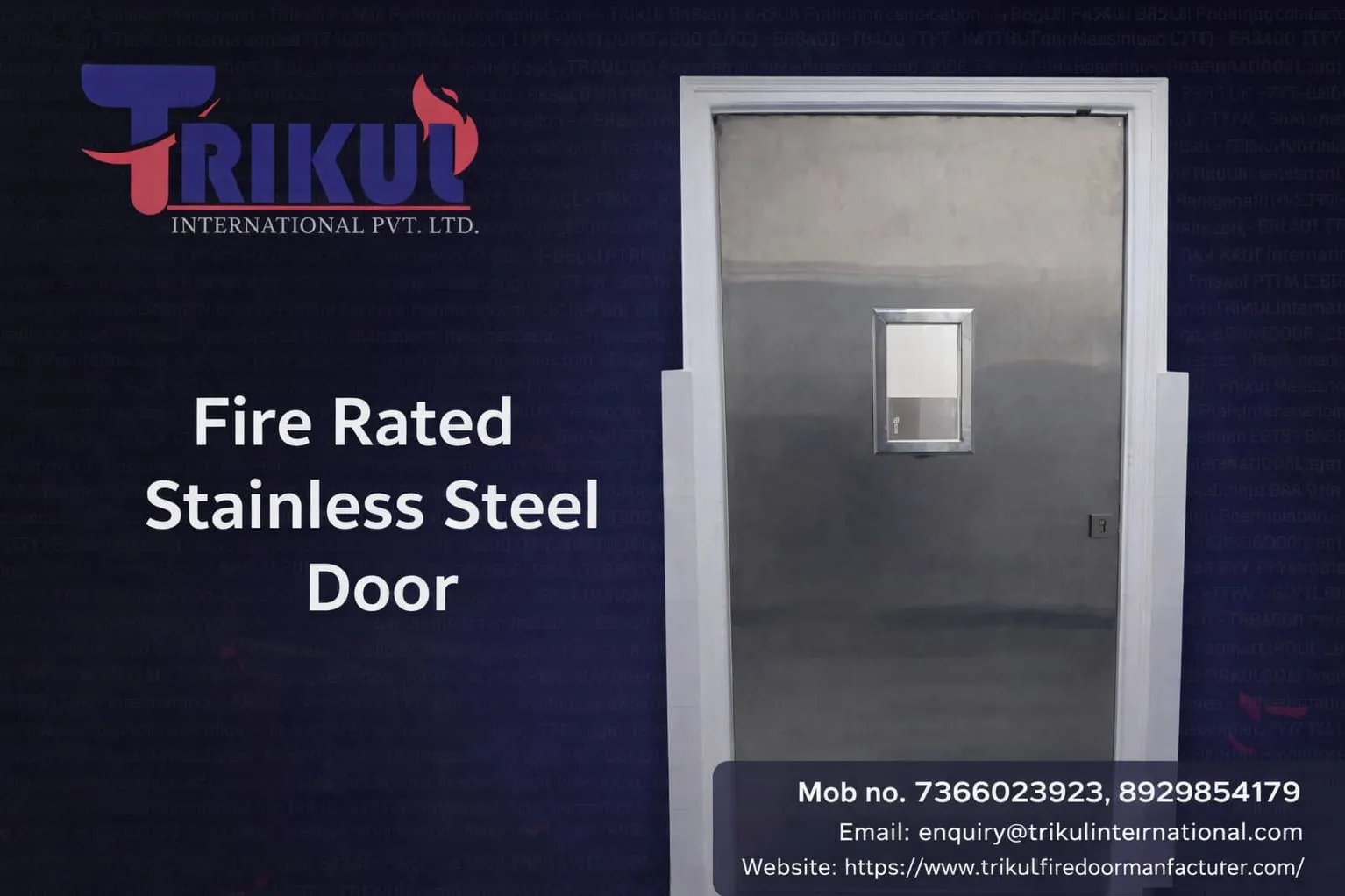 Stainless steel fire rated door!!