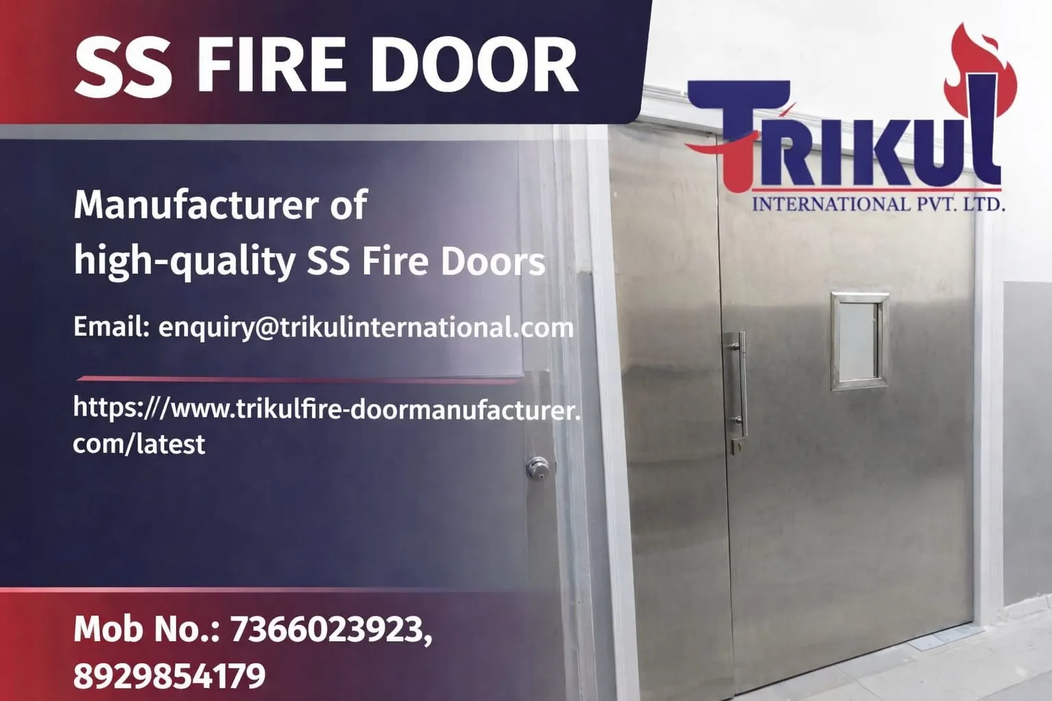 SS FIRE RATED DOOR !!