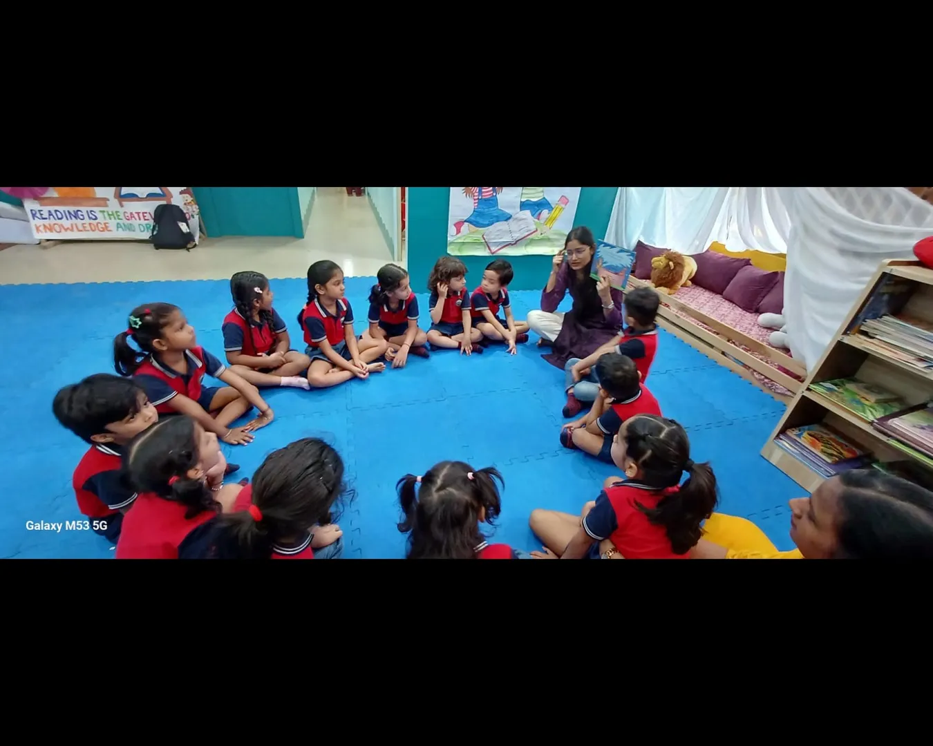 JR KG Story Time at School with Teacher