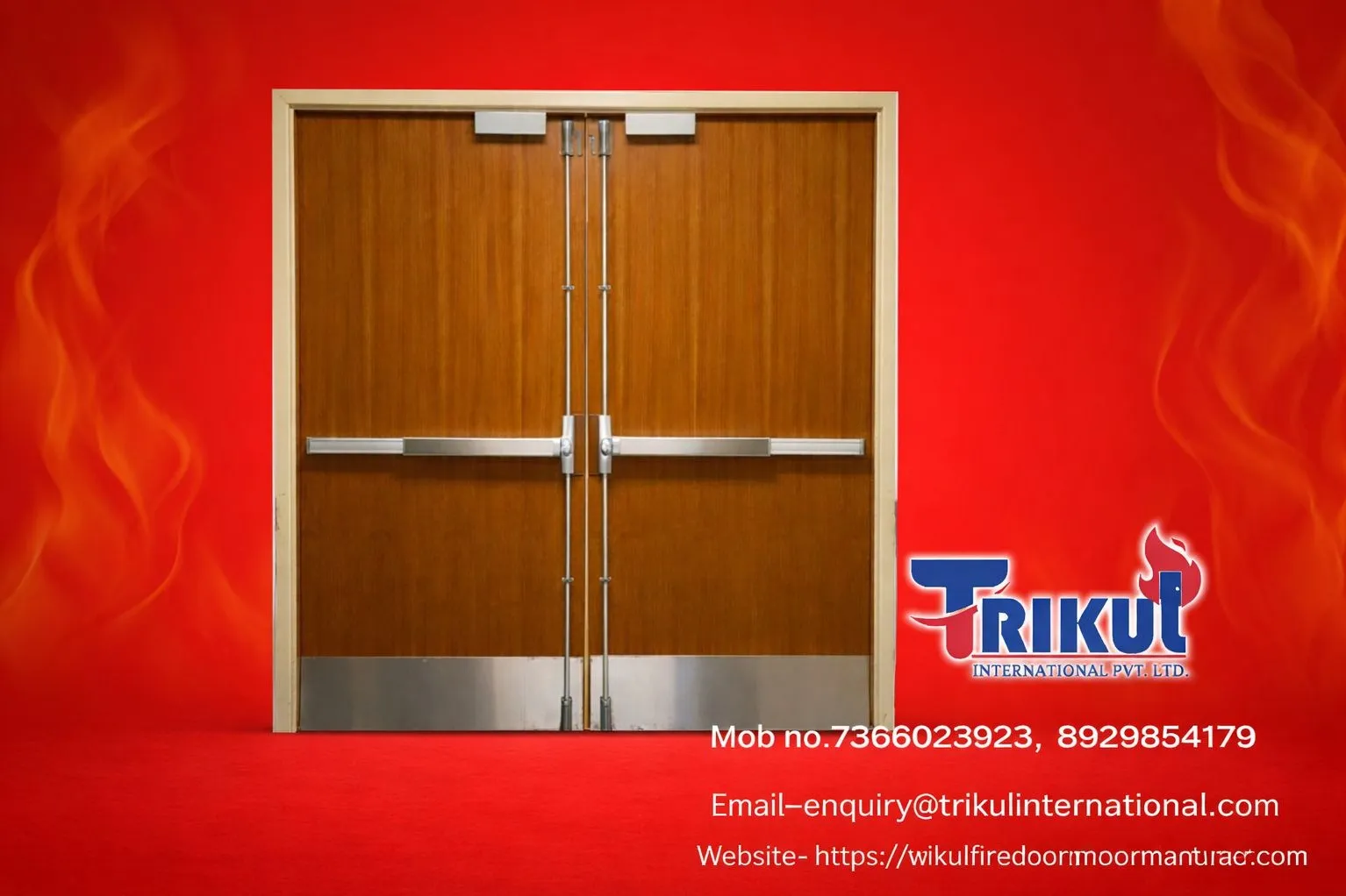 Fire resistant wooden door