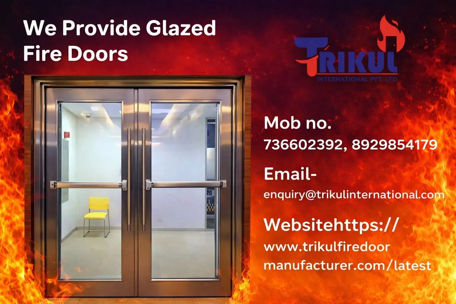 FIRE RATED GLAZED FIRE DOOR !!