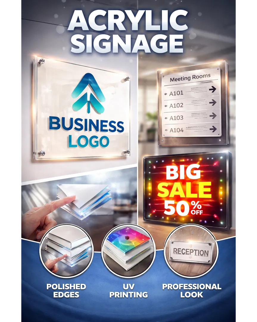 Acrylic Signage in Pune – Clean, Modern and Versatile Branding