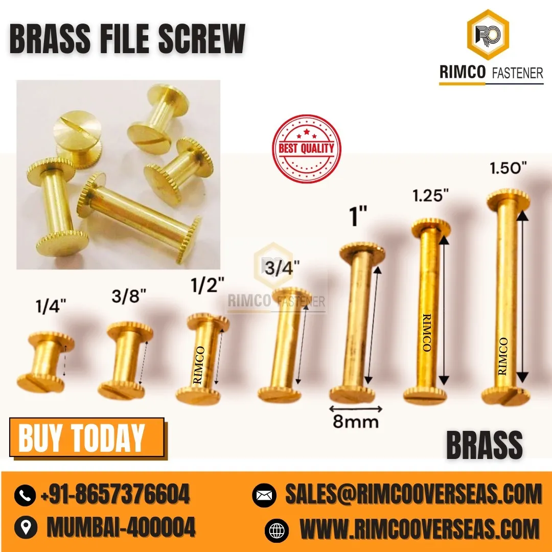 Brass Connecting Screws - Corrosion-Resistant Connections! Make secure connections with our brass co...