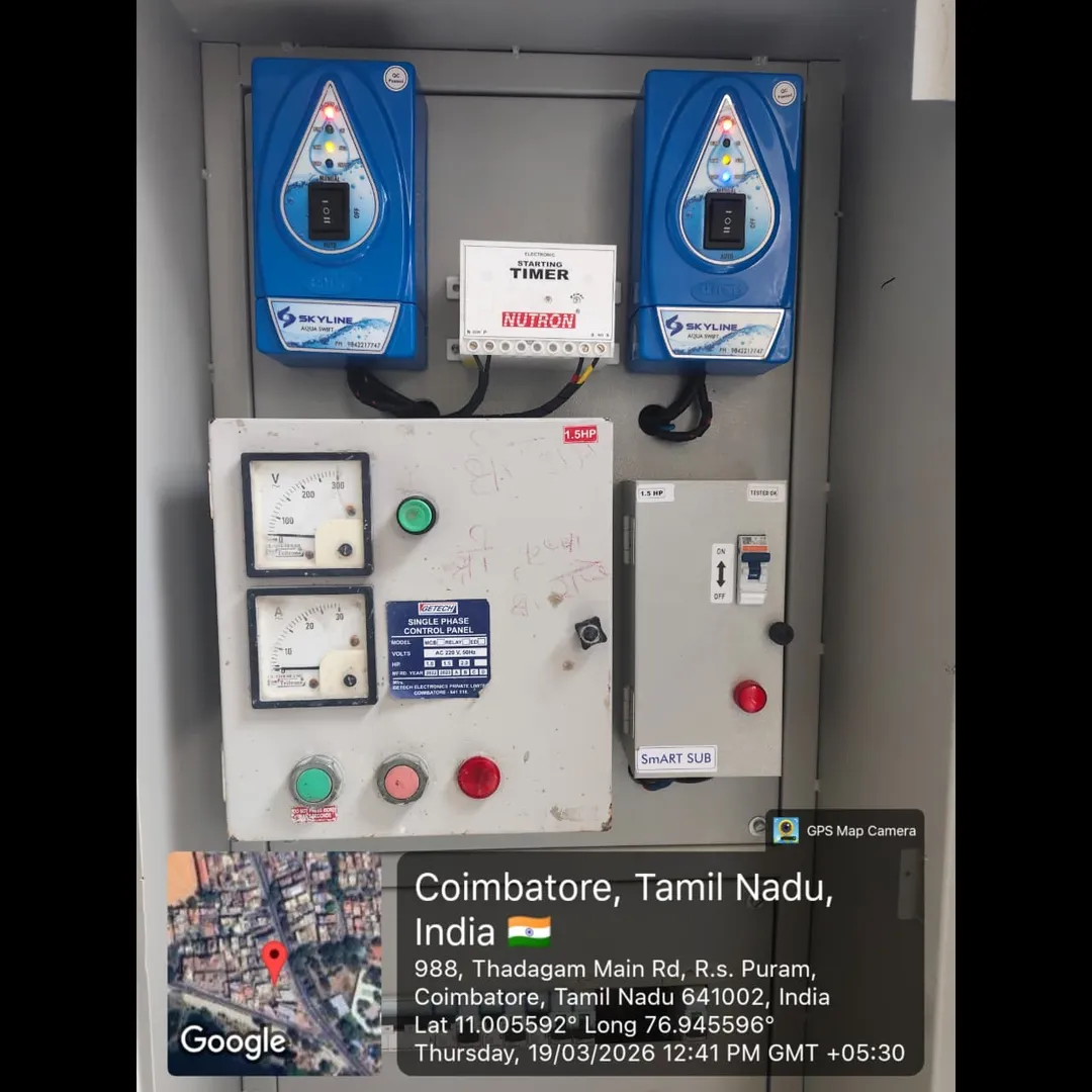 Automatic Water Level Controller Installation in Coimbatore | Skyline Water Pumps