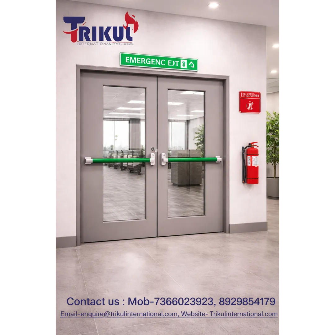 FIRE RATED GLAZED DOOR WITH PANIC BAR !!