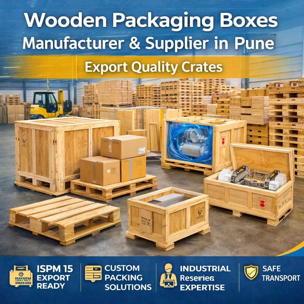 Wooden Packaging Boxes Manufacturer & Supplier in Pune | Export Quality Crates