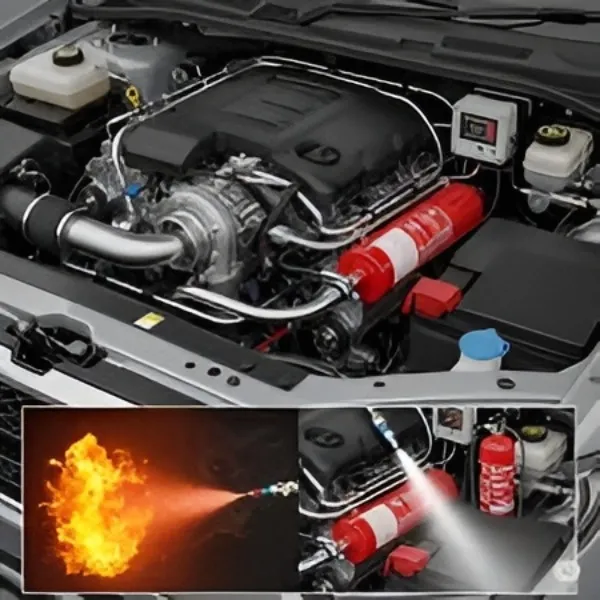 VEHICLE ENGINE FIRE SUPPRESSION SYSTEM