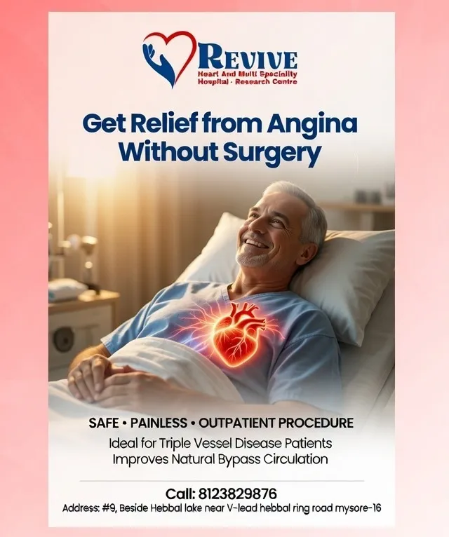 Angina Treatment Without Surgery in Mysuru | Revive Heart & Multi Speciality Hospital