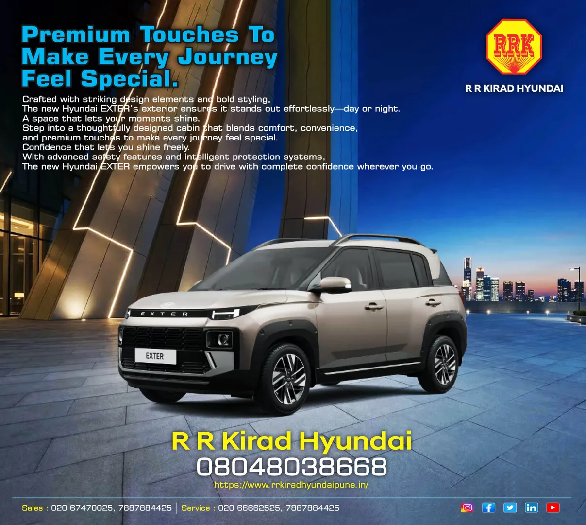 Premium Touches To Make Every Journey Feel Special with Hyundai new EXTER at R R Kirad Hyundai, Pune
