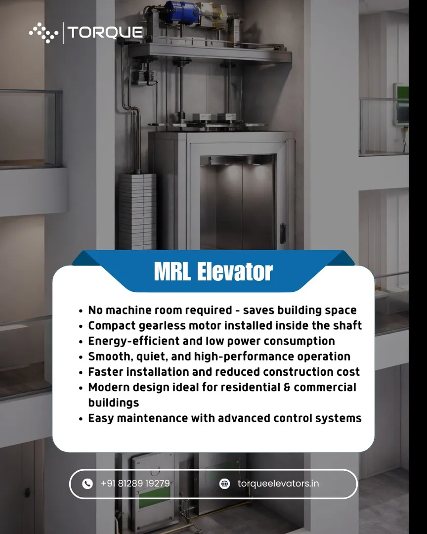 No machine room. Just smart performance. ⚡
Torque Elevators MRL systems offer efficient, space-savin...