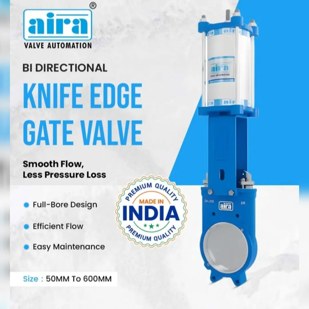 Aira's Bi-Directional Knife Edge Gate Valve - engineered to provide minimal pressure drop even unde...
