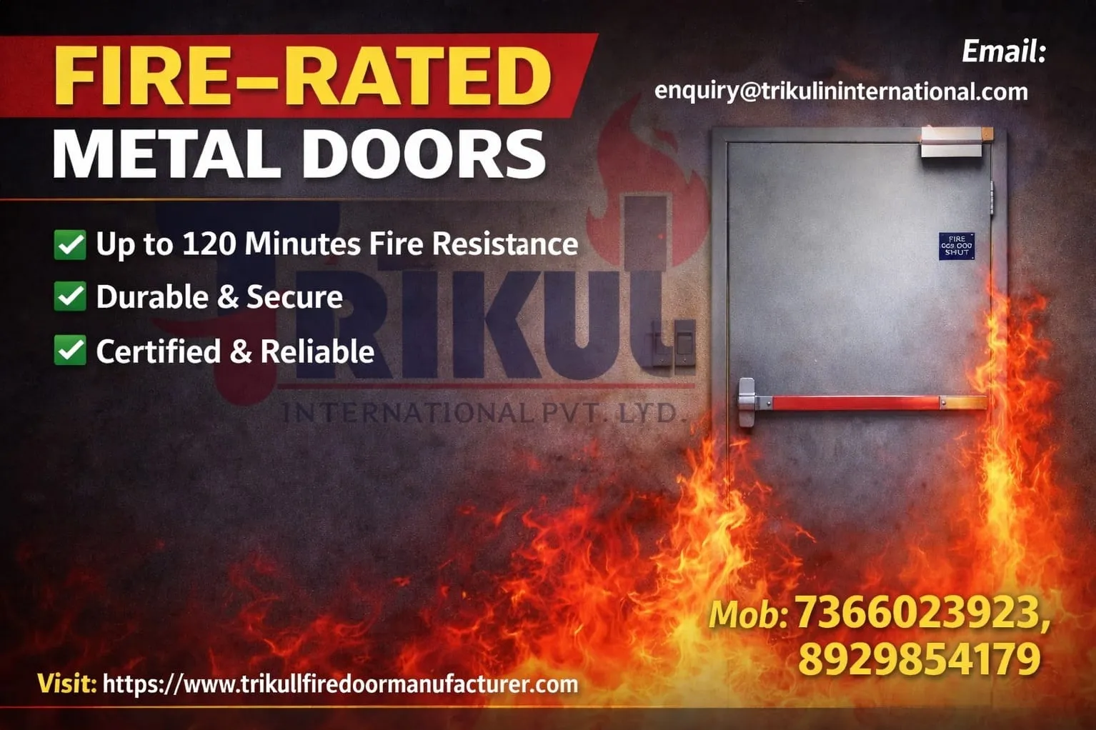 FIRE RATED METAL DOOR
