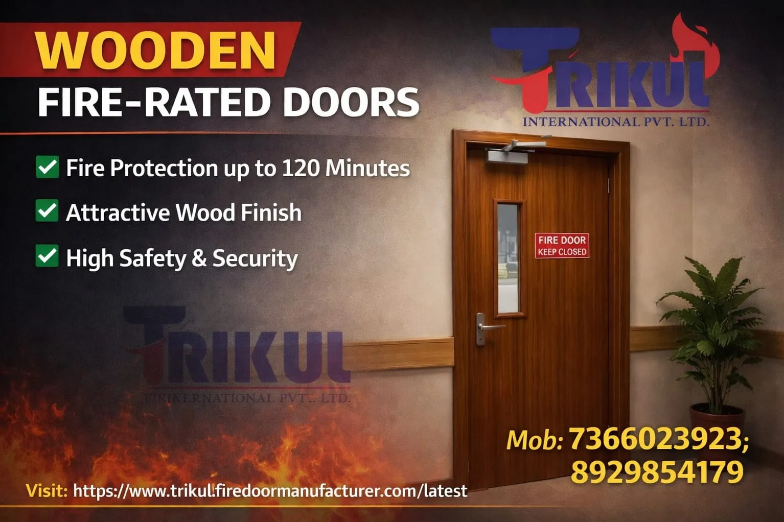 WOODEN FIRE DOOR