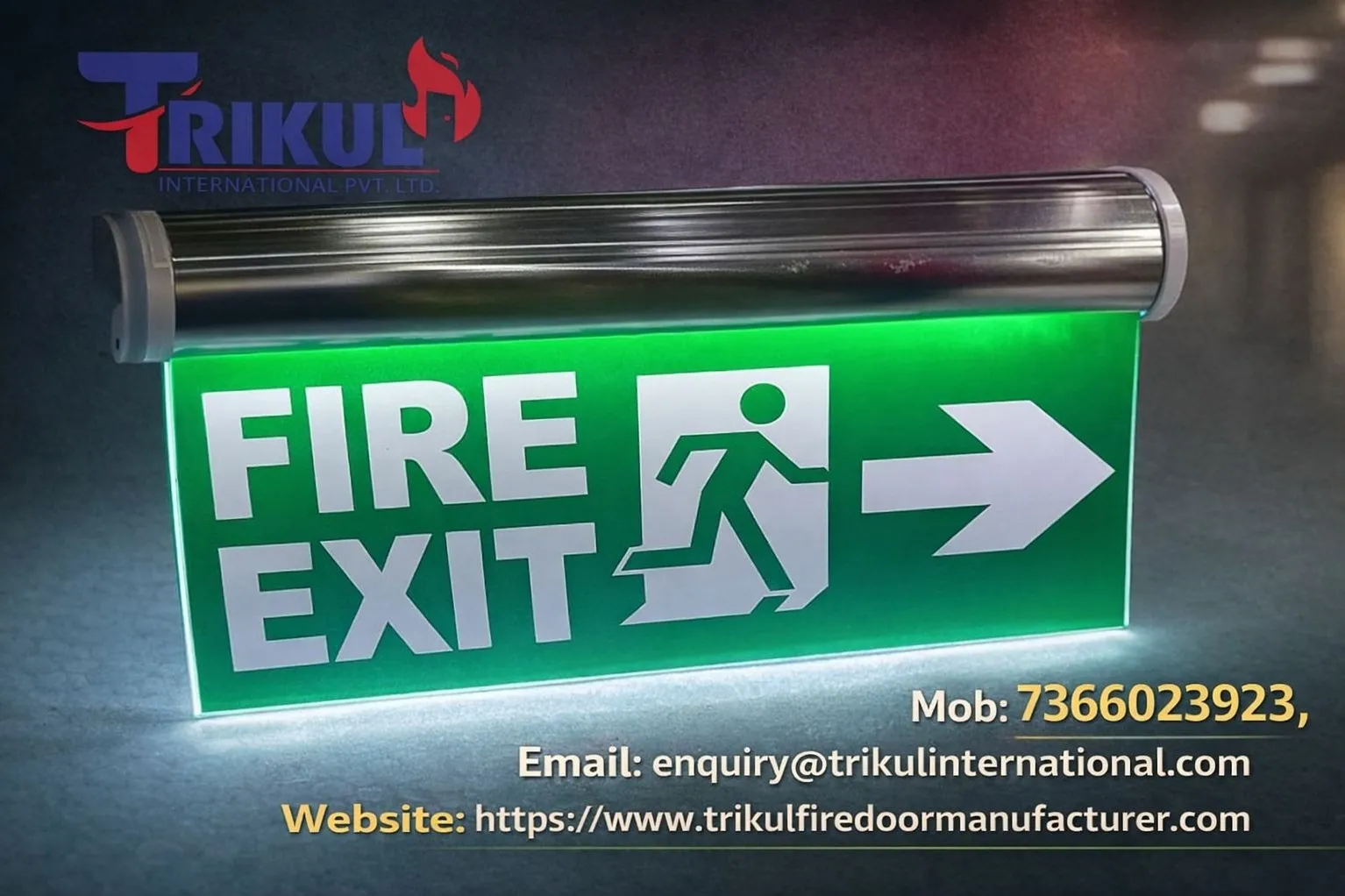 LED EXIT SIGNAGE LIGHT