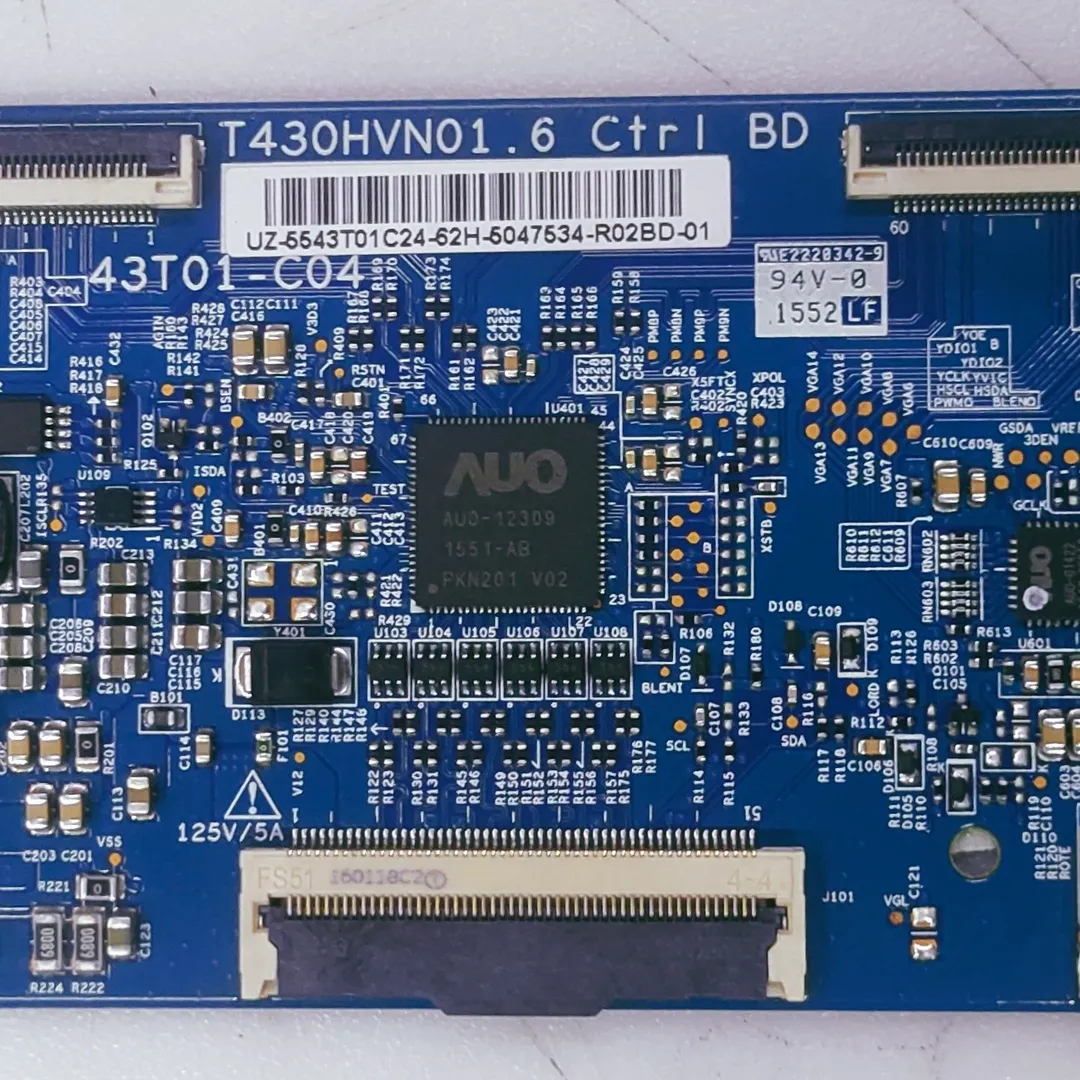 AUO TCON T430HVN01. 6 CTRL BD PART NO.UZ-5543T01C24(43T01-C04