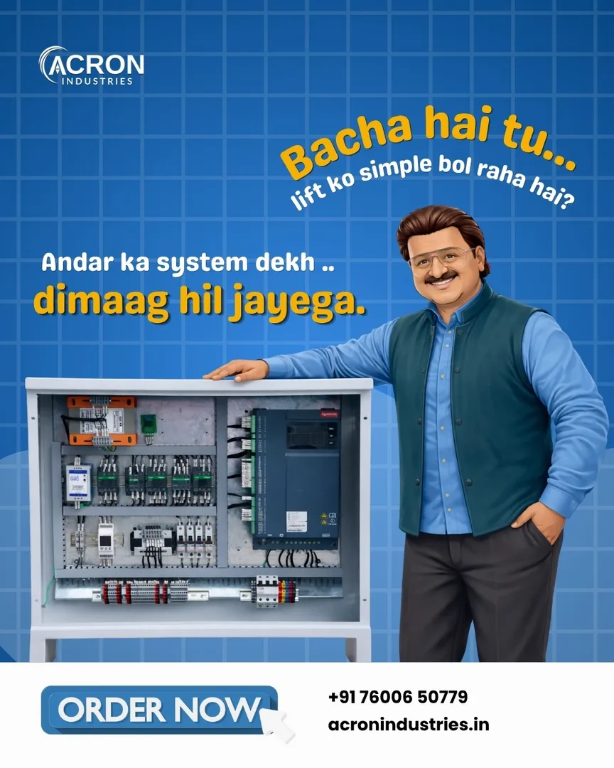 Andar ka system hi elevator ka asli power hota hai.
Acron Industries control panels deliver smart, s...