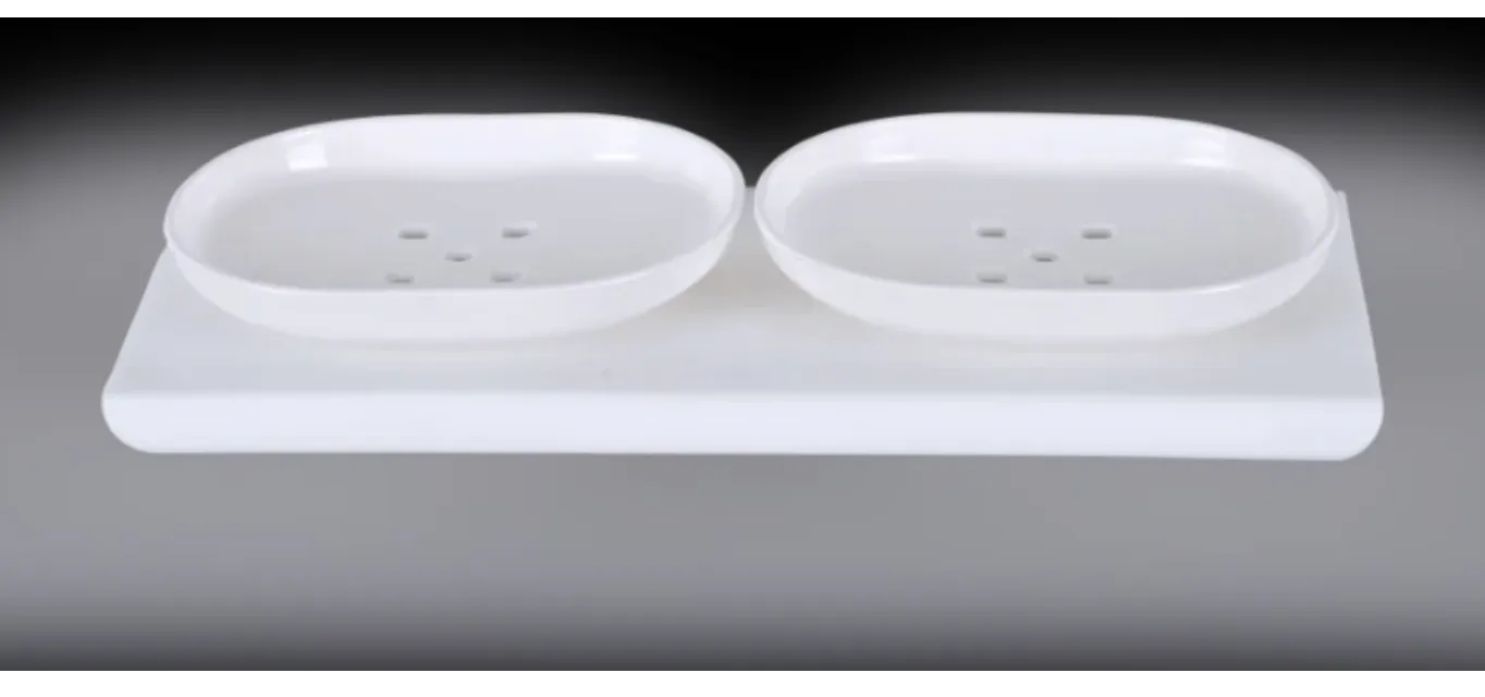Acrylic Double Soap Dish in Gujarat - Organized Bathroom Utility