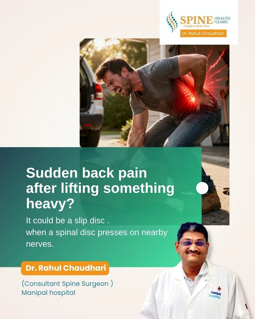 Sudden back pain after lifting something heavy? It could be a slip disc. This happens when a spinal ...