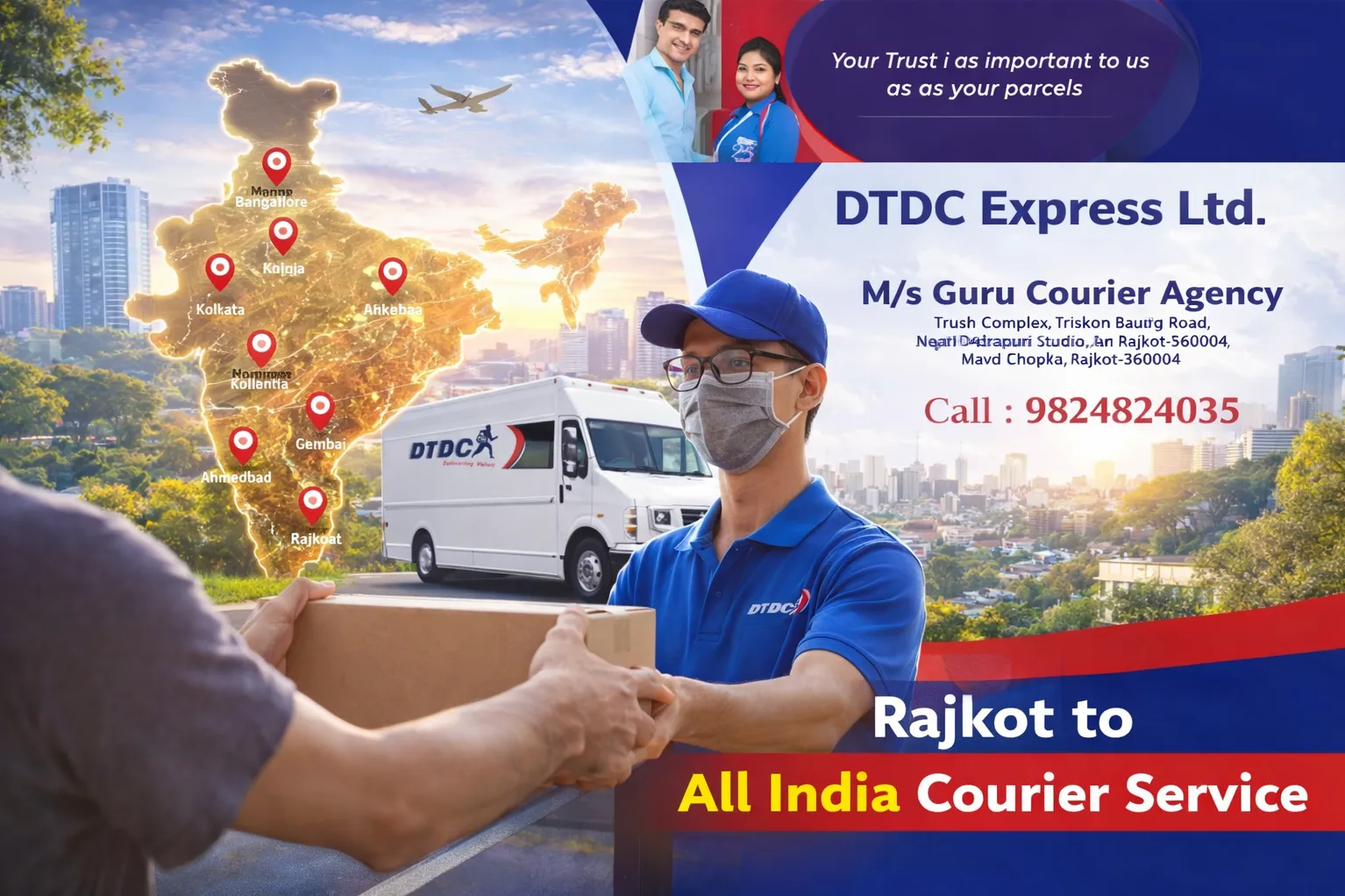 Rajkot to Ayodhya courier service MO:-9824824035