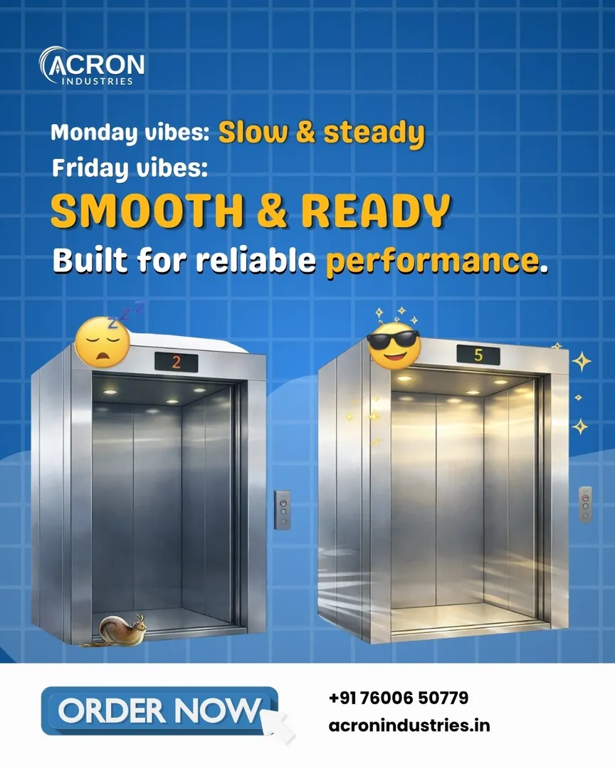 Lift ka mood ho ya performance β smooth hona zaroori hai π
Acron Industries ensures reliable and se...
