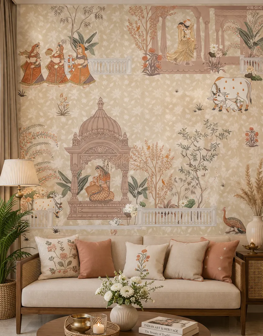 Pichwai wallpaper supplier in Ghodabandar road thane