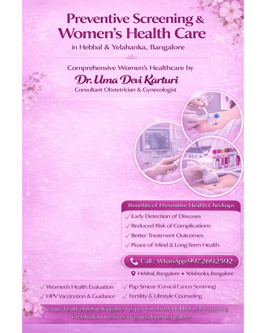 Preventive Screening & Women’s Health Care in Bangalore – Early Detection for a Healthier Life