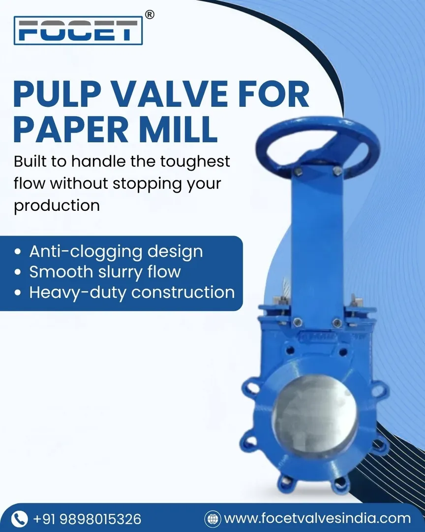 Pulp Valve for Paper Mill Manufacturer in India.