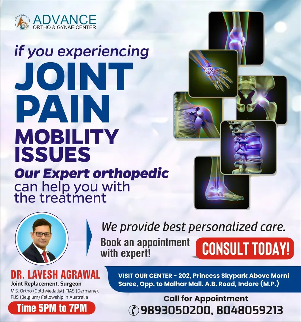 Joint Pain Specialist in Vijayanagar Indore
Dr. Lavesh Agrawal is a trusted joint pain specialist in...
