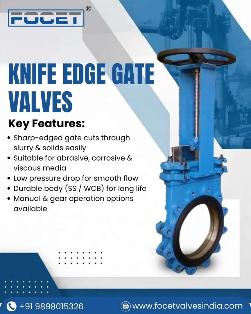 Knife Edge Gate Valves Manufacturer in India.