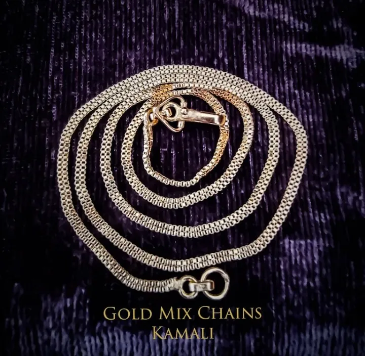Gold Mix Chains
Imperial Collections
18 " Short Chains
Kamali Artificial Gold Plated Impon Jewell...