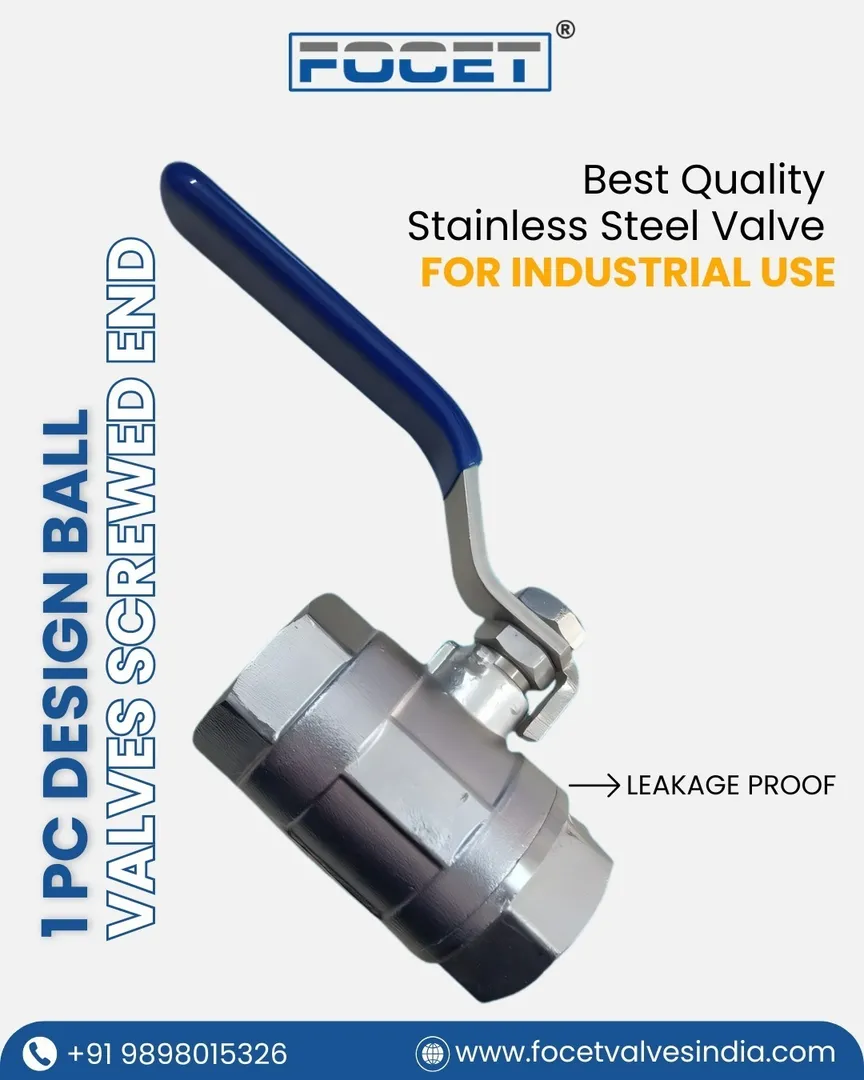 1 PC Design Ball Valves Screwed End Manufacturer in India