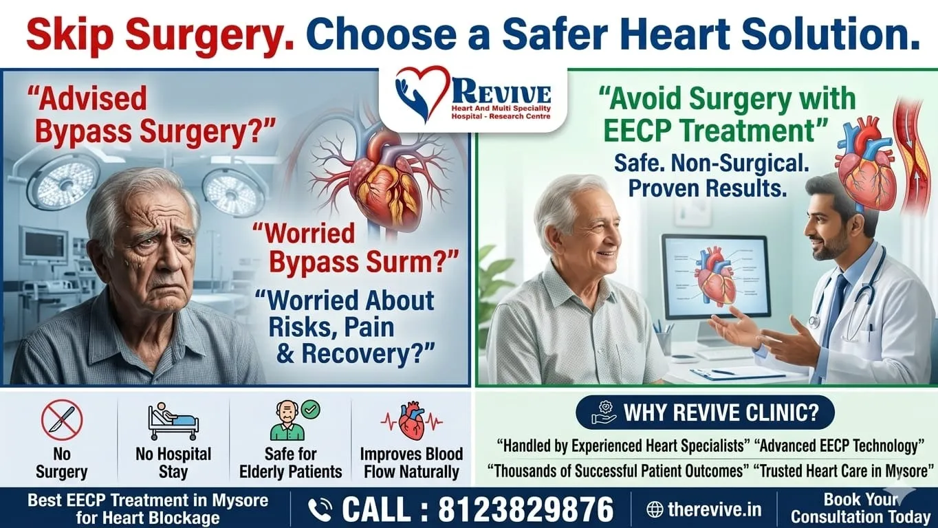 Best EECP Treatment in Mysore for Heart Blockage | Avoid Bypass Surgery Safely | Revive Heart Clinic