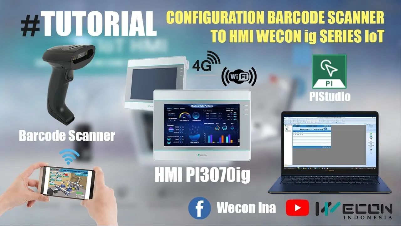 Wecon HMI Barcode Scanner USB to IoT HMI Uploaded