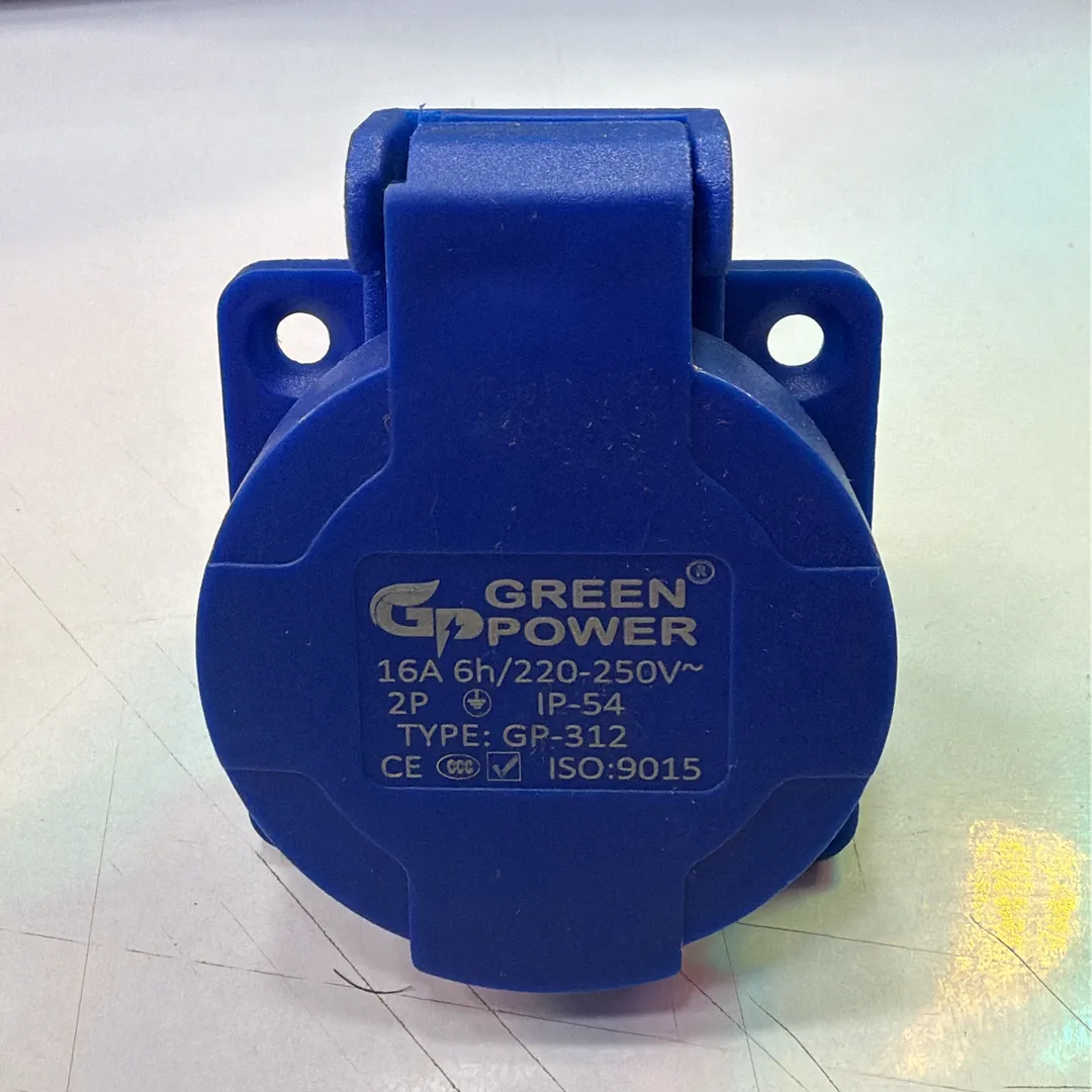 IP54 16A 2Pin Panel Socket Make Green Power