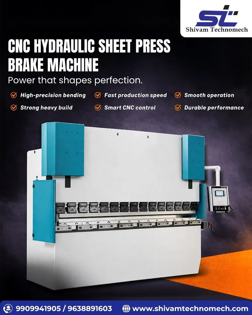 CNC Hydraulic Press Sheet Brake Machine Manufacturer in India