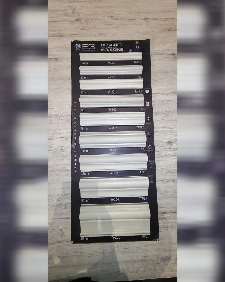 Moulding both charcoal and pvc available