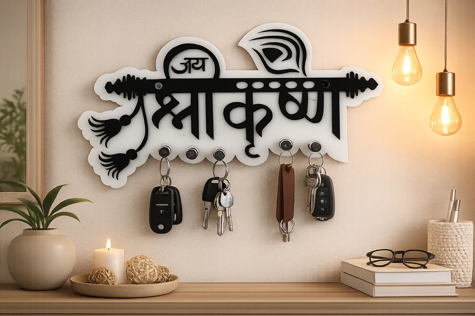 ACRYLIC KRISHNA KEY STAND