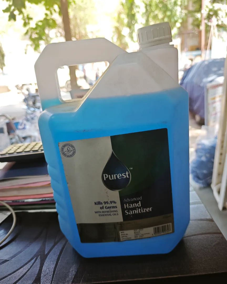 5 LTR Hand Sanitizer Can Available Near Chatrapati SHIVAJI MAHARAJ HOSPITAL KALWA