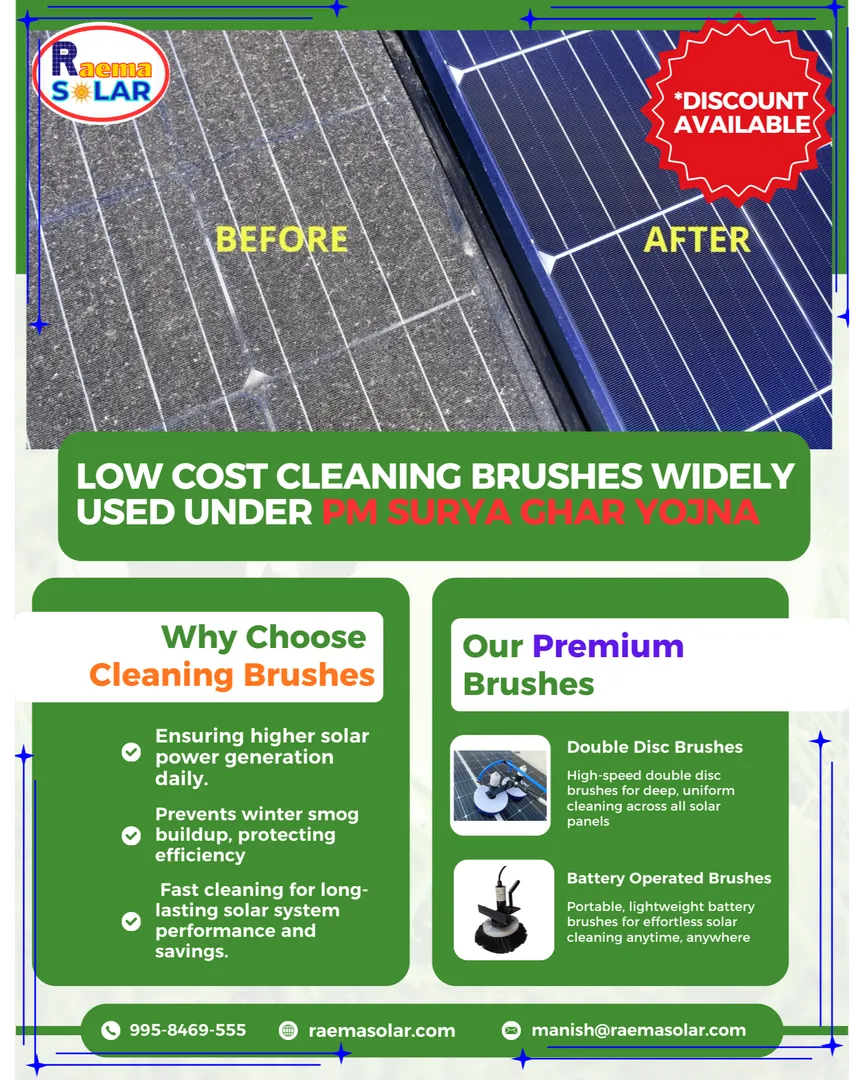 Best Solar Cleaning Brushes in Ahmedabad for Maximum Panel Efficiency & ROI