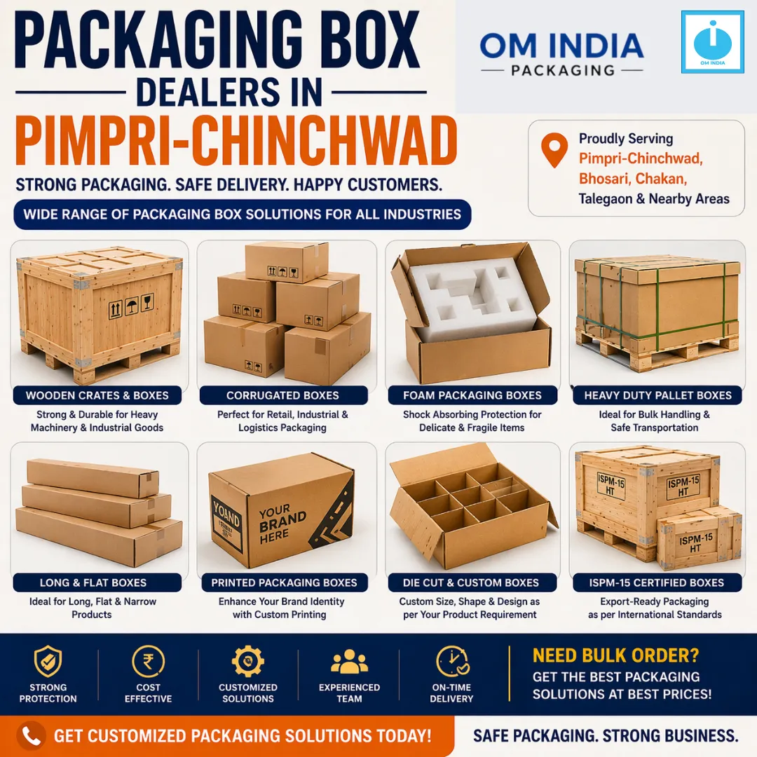 Packaging Box Dealers in Pimpri-Chinchwad – Reliable & Custom Solutions by Om India Packaging