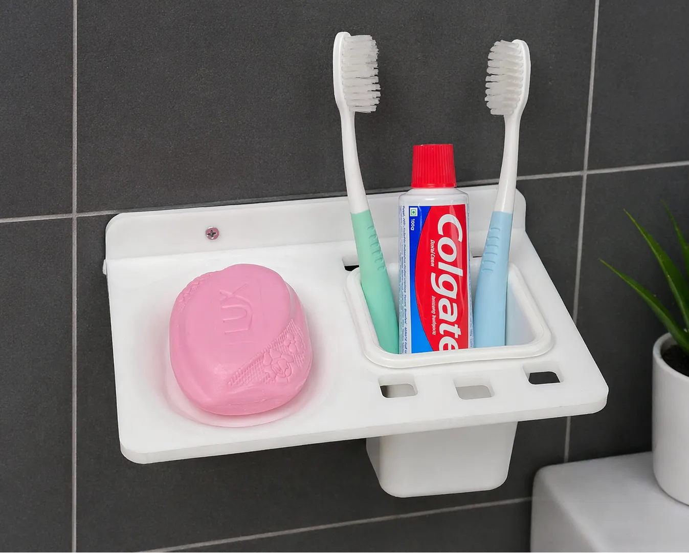 ACRYLIC 2 IN 1 SOAP DISH